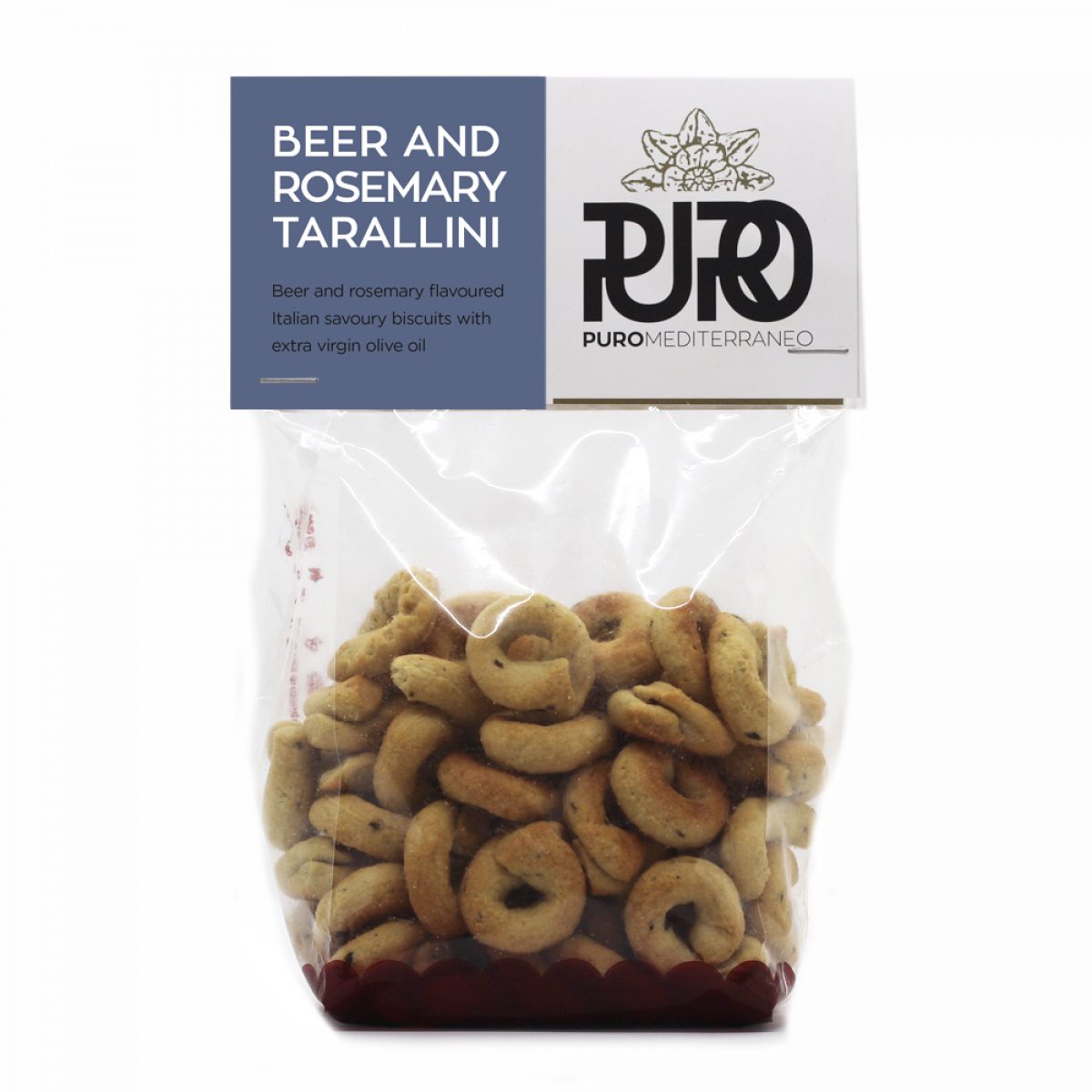PURO Beer and Rosemary Tarallini savoury biscuits