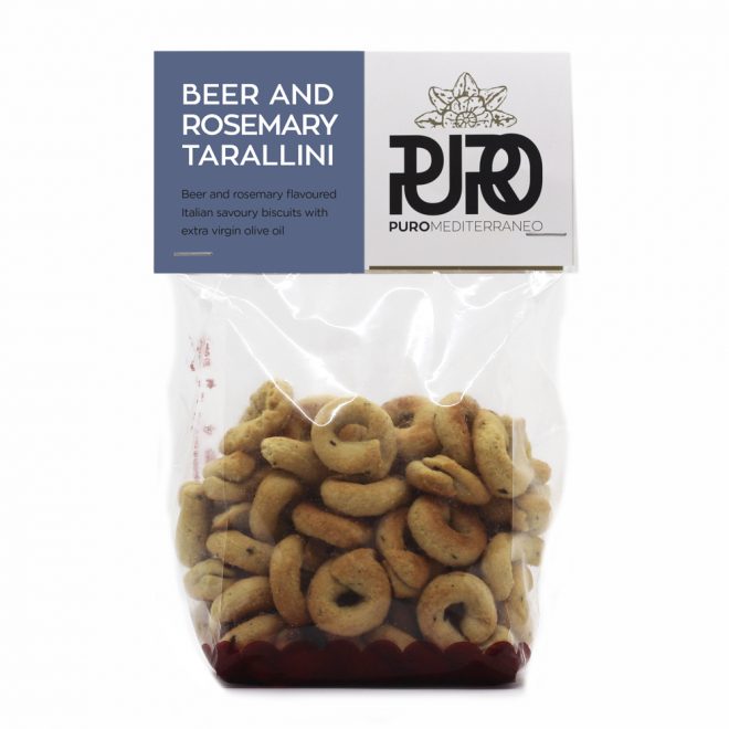 PURO Beer and Rosemary Tarallini savoury biscuits